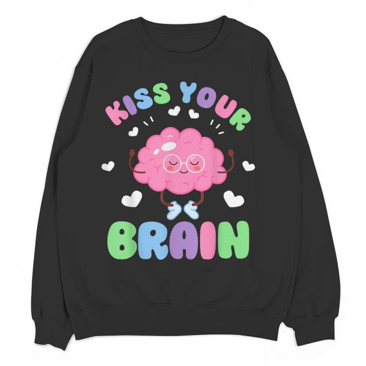 Back To School Kiss Your Brain Cute Teacher Appreciation Women Crewneck Sweatshirt, novelty gifts, funny gifts Back To School Kiss Your Brain Cute Teacher Appreciation Women Crewneck Sweatshirt, novelty gifts, funny gifts