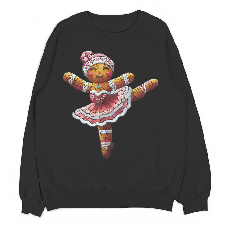 Ballet Dancer Gingerbread Christmas Dance Teacher Girl Women Women Crewneck Sweatshirt, novelty gifts, funny gifts