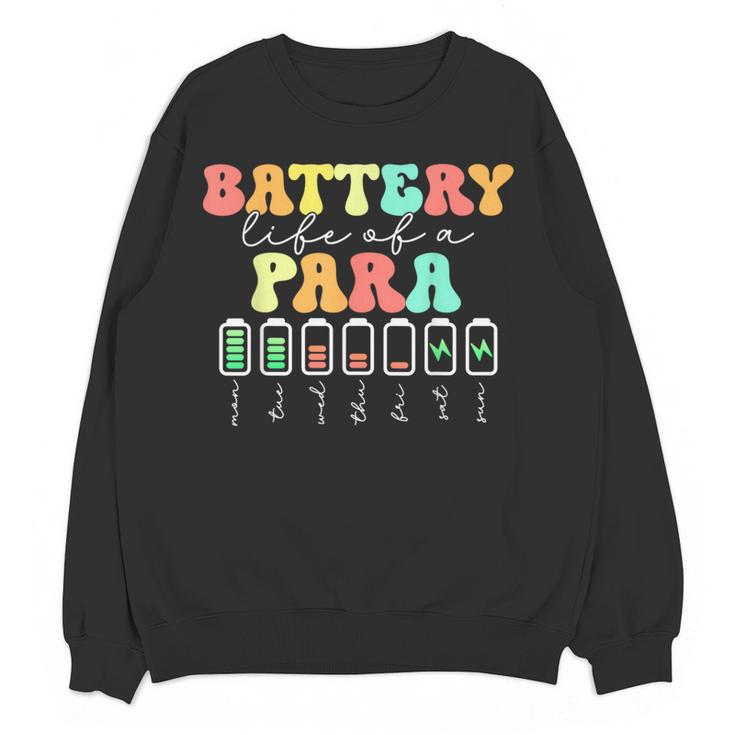 Battery Life Of A Para SPED Parapro Teacher Squad Women Crewneck Sweatshirt, novelty gifts, funny gifts