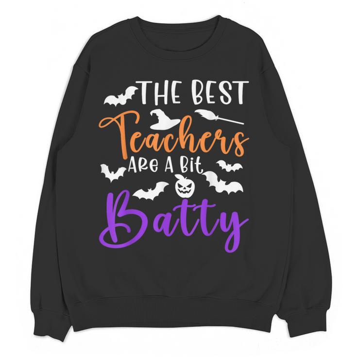 The Best Teachers Are A Bit Batty Teacher Bat Halloween Women Crewneck Sweatshirt, novelty gifts, funny gifts The Best Teachers Are A Bit Batty Teacher Bat Halloween Women Crewneck Sweatshirt, novelty gifts, funny gifts