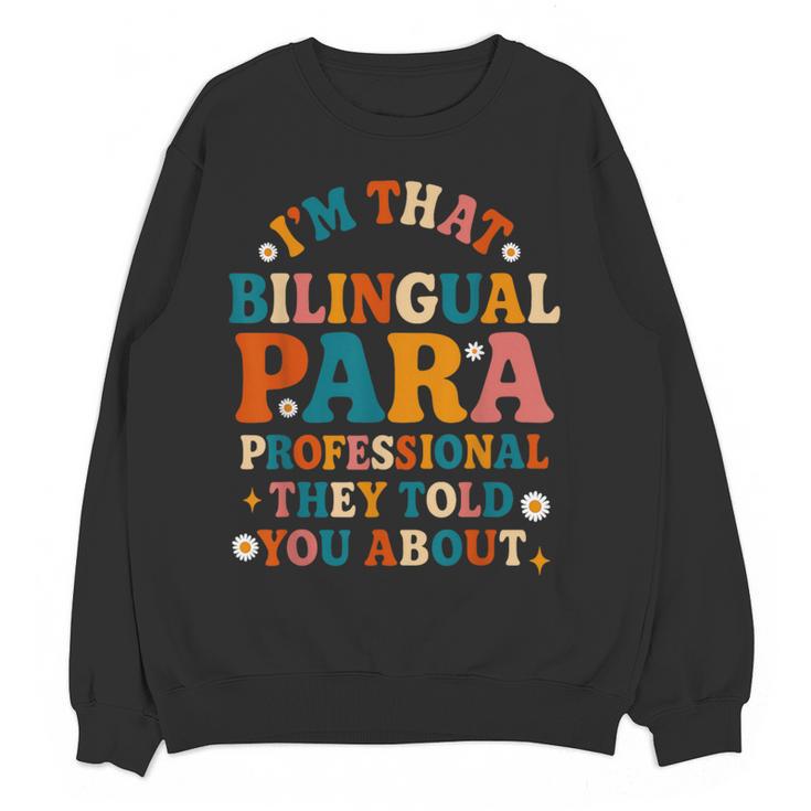 Bilingual Paraeducator Paraprofessional Parapro Teachers Women Crewneck Sweatshirt, novelty gifts, funny gifts Bilingual Paraeducator Paraprofessional Parapro Teachers Women Crewneck Sweatshirt, novelty gifts, funny gifts