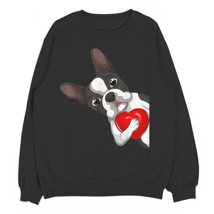 Boston Terrier Bostie Dog Kids Women Girls Women Crewneck Sweatshirt, novelty gifts, funny gifts