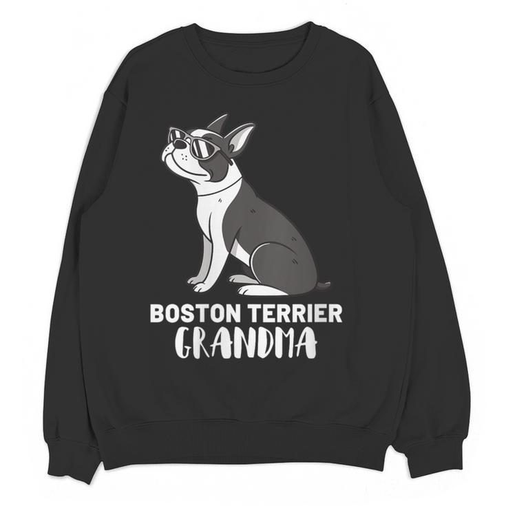 Boston Terrier Dog Owner Grandma Women Crewneck Sweatshirt, novelty gifts, funny gifts