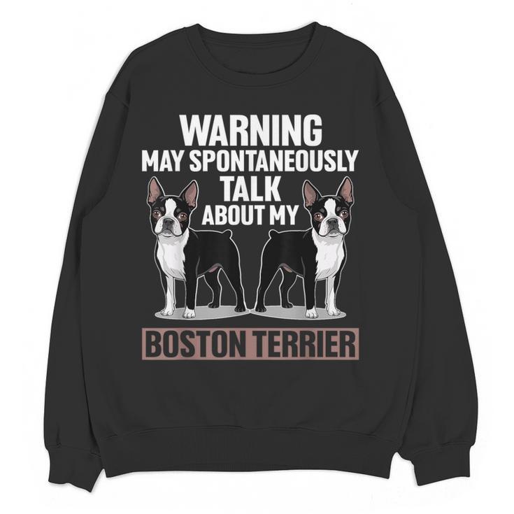 Boston Terrier Dog Women Crewneck Sweatshirt, novelty gifts, funny gifts
