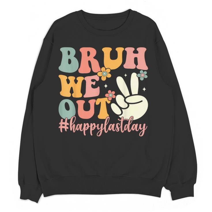 Bruh We Out Teacher Retro Last Day Of School Boys Girls Kids Women Crewneck Sweatshirt, novelty gifts, funny gifts Bruh We Out Teacher Retro Last Day Of School Boys Girls Kids Women Crewneck Sweatshirt, novelty gifts, funny gifts
