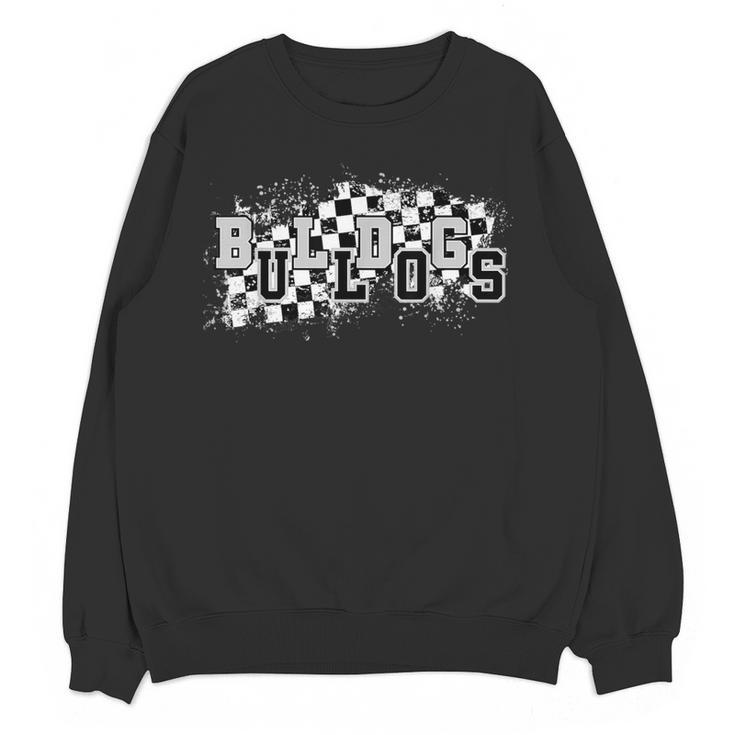 Bulldogs School Spirit Bulldog Pride Checkered Teacher Women Crewneck Sweatshirt, novelty gifts, funny gifts Bulldogs School Spirit Bulldog Pride Checkered Teacher Women Crewneck Sweatshirt, novelty gifts, funny gifts