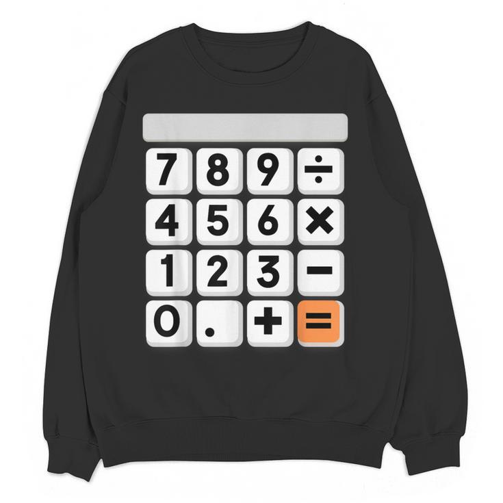 Calculator Easy Halloween Costume For Math Teacher Women Crewneck Sweatshirt, novelty gifts, funny gifts