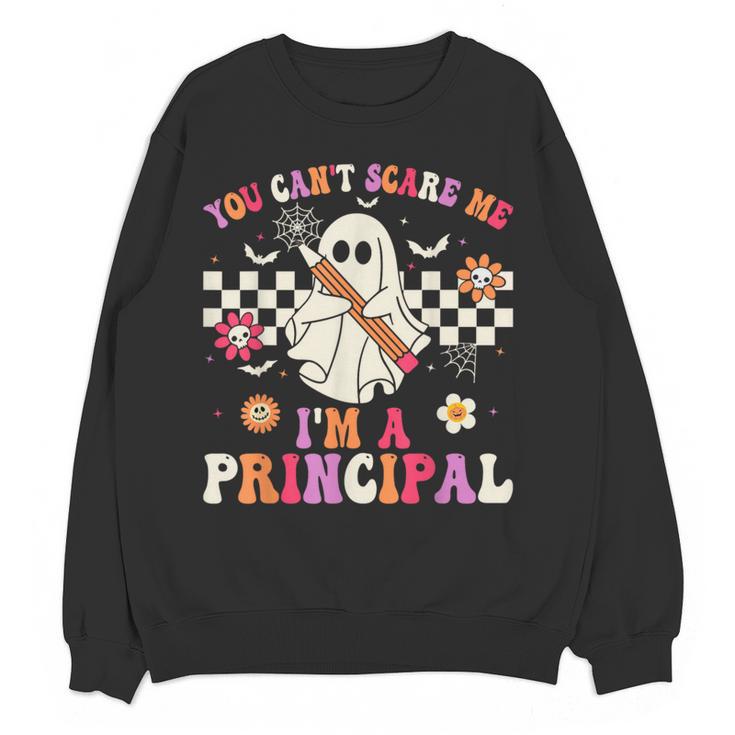 You Can't Scare Me I'm a Principal Halloween Teacher Women Crewneck Sweatshirt, novelty gifts, funny gifts You Can't Scare Me I'm a Principal Halloween Teacher Women Crewneck Sweatshirt, novelty gifts, funny gifts