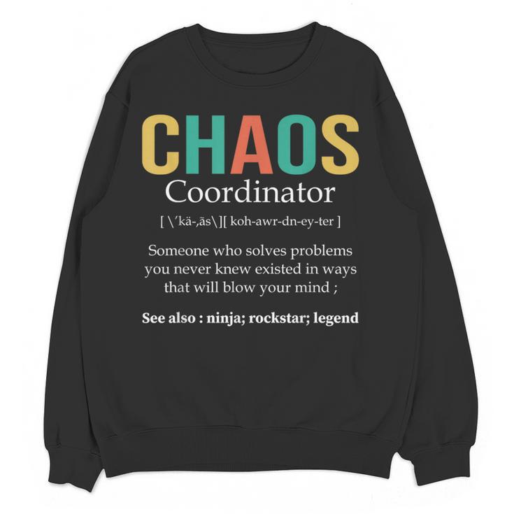 Chaos Coordinator Teacher Coworker Boss Appreciation Women Crewneck Sweatshirt, novelty gifts, funny gifts Chaos Coordinator Teacher Coworker Boss Appreciation Women Crewneck Sweatshirt, novelty gifts, funny gifts