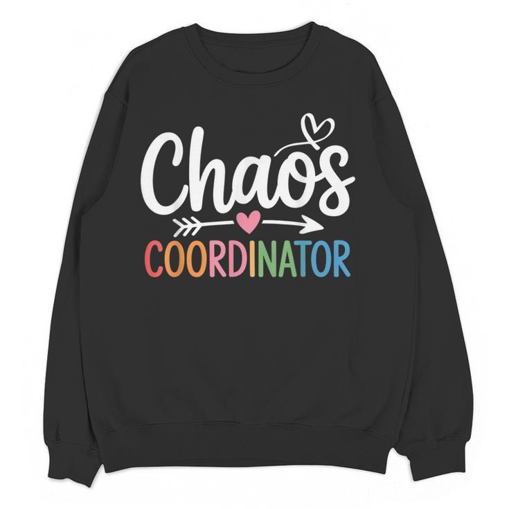 Chaos Coordinator Teacher Student Back To School 2025 Women Crewneck Sweatshirt, novelty gifts, funny gifts