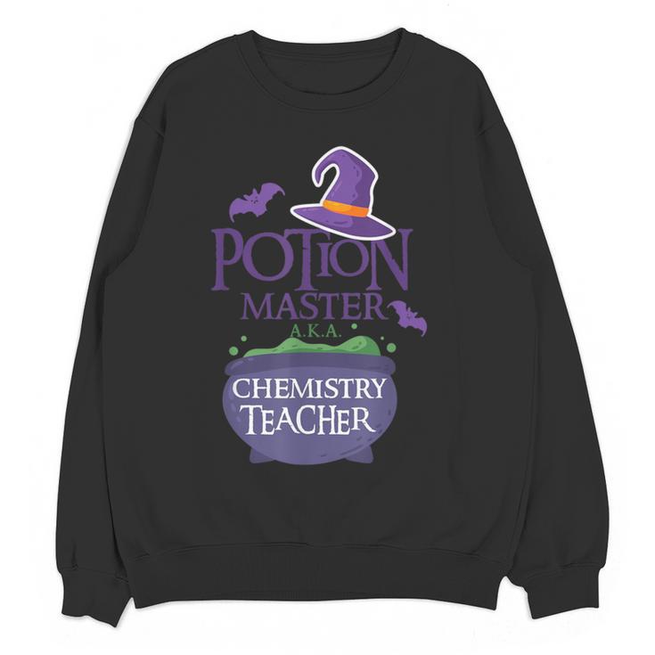 Chemistry Teacher Halloween Shirt School POTION MASTER Women Crewneck Sweatshirt, novelty gifts, funny gifts