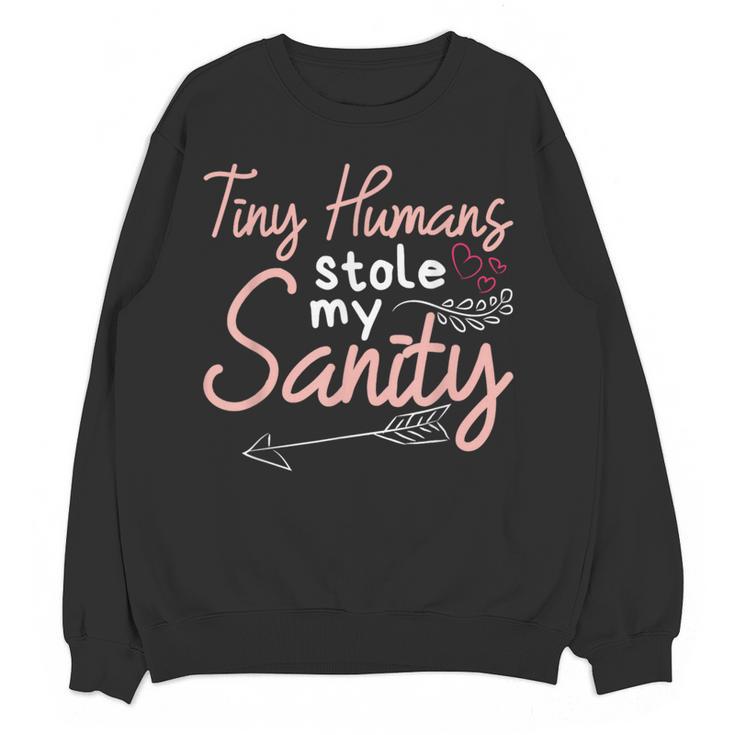Childcare Provider Daycare Teacher Stole My Sanity Women Crewneck Sweatshirt, novelty gifts, funny gifts