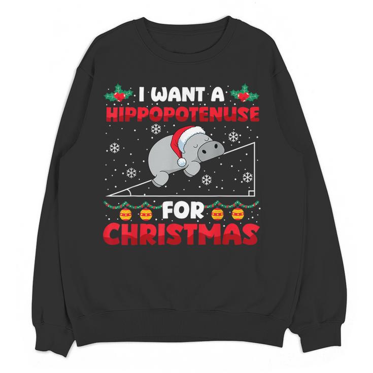 Christmas Math Teacher Hippopotenuse Math Lovers Xmas Women Crewneck Sweatshirt, novelty gifts, funny gifts Christmas Math Teacher Hippopotenuse Math Lovers Xmas Women Crewneck Sweatshirt, novelty gifts, funny gifts