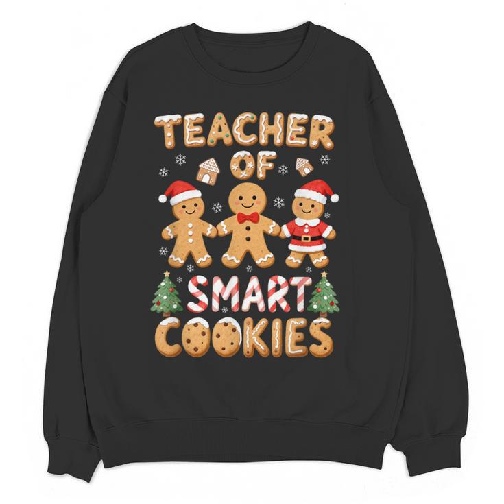 Christmas Teacher Of Smart Cookies Gingerbread Man Teaching Women Crewneck Sweatshirt, novelty gifts, funny gifts Christmas Teacher Of Smart Cookies Gingerbread Man Teaching Women Crewneck Sweatshirt, novelty gifts, funny gifts
