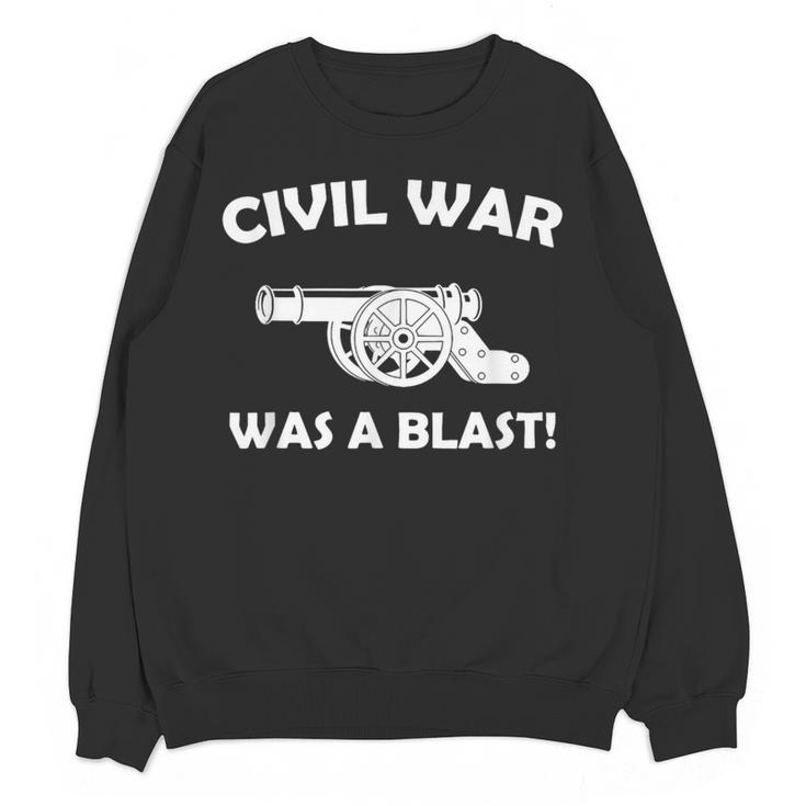 Civil War It Was A Blast History Teacher T-Shirt Women Crewneck Sweatshirt, novelty gifts, funny gifts