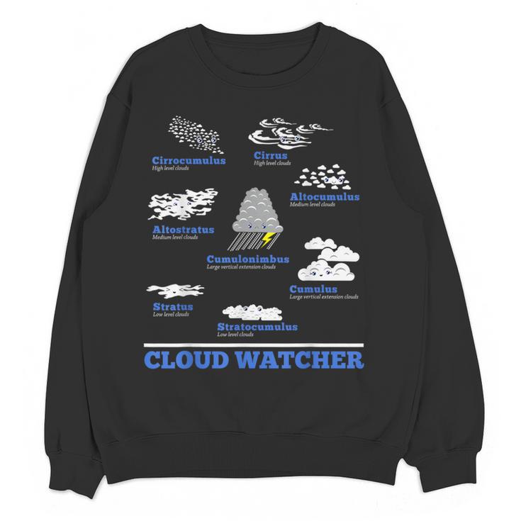 Cloud Watcher Cloud Types Science Student Teacher Cute Faces Women Crewneck Sweatshirt, novelty gifts, funny gifts Cloud Watcher Cloud Types Science Student Teacher Cute Faces Women Crewneck Sweatshirt, novelty gifts, funny gifts