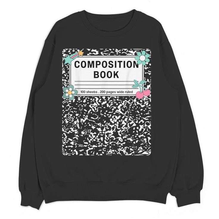 Composition Book Notebook Teachers Matching Group Halloween Women Crewneck Sweatshirt, novelty gifts, funny gifts