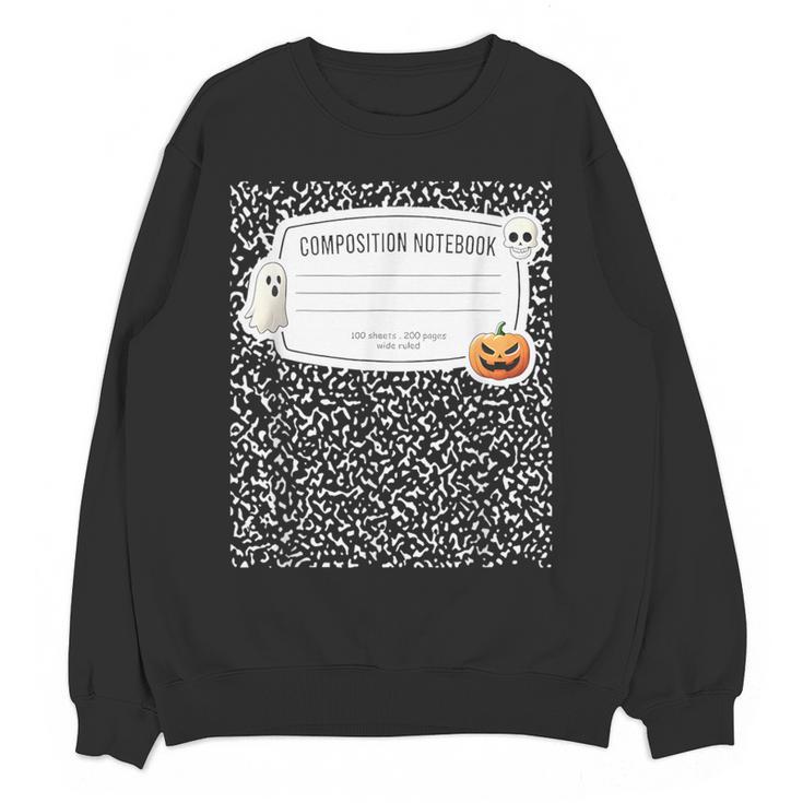 Composition Notebook Costume Adult Halloween For Teacher Women Crewneck Sweatshirt, novelty gifts, funny gifts Composition Notebook Costume Adult Halloween For Teacher Women Crewneck Sweatshirt, novelty gifts, funny gifts