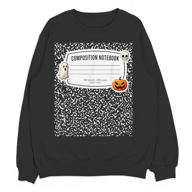 Composition Notebook Costume Adult Halloween For Teachers Women Crewneck Sweatshirt, novelty gifts, funny gifts Composition Notebook Costume Adult Halloween For Teachers Women Crewneck Sweatshirt, novelty gifts, funny gifts