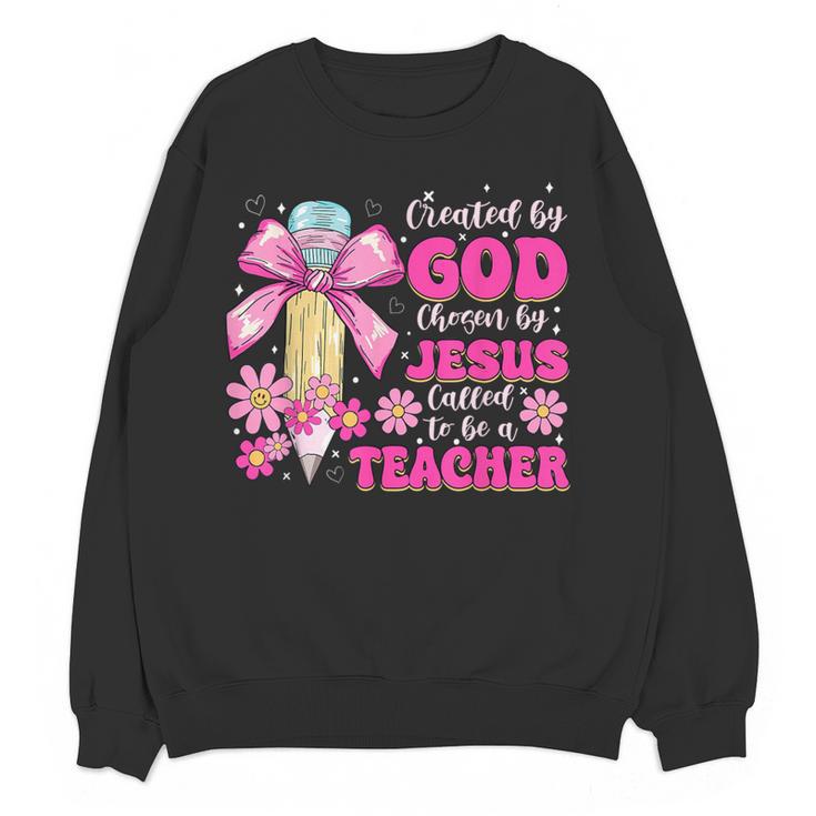 Created By God Called To Teacher Jesus Christian Teacher Women Crewneck Sweatshirt, novelty gifts, funny gifts Created By God Called To Teacher Jesus Christian Teacher Women Crewneck Sweatshirt, novelty gifts, funny gifts