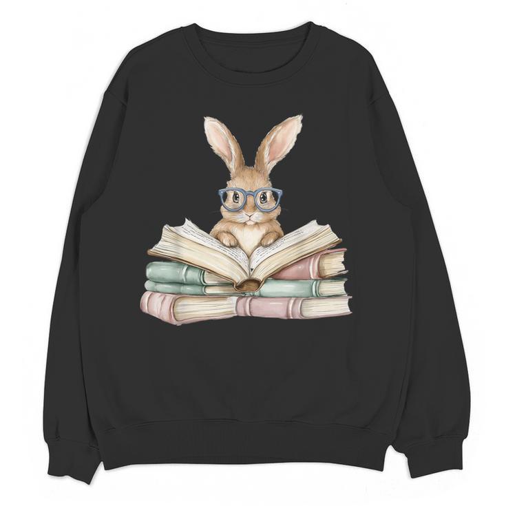 Cute Reading Bunny Glasses Books Bookworm Reader Teacher Women Crewneck Sweatshirt, novelty gifts, funny gifts Cute Reading Bunny Glasses Books Bookworm Reader Teacher Women Crewneck Sweatshirt, novelty gifts, funny gifts