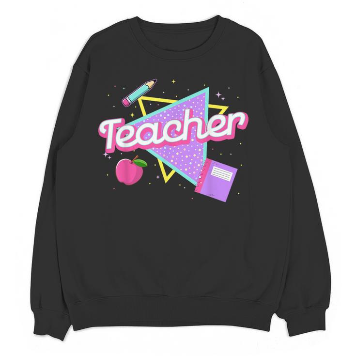 Cute Teacher Shirt 80's 90's Style Retro Old School Teacher For Men Women Women Crewneck Sweatshirt, novelty gifts, funny gifts Cute Teacher Shirt 80's 90's Style Retro Old School Teacher For Men Women Women Crewneck Sweatshirt, novelty gifts, funny gifts