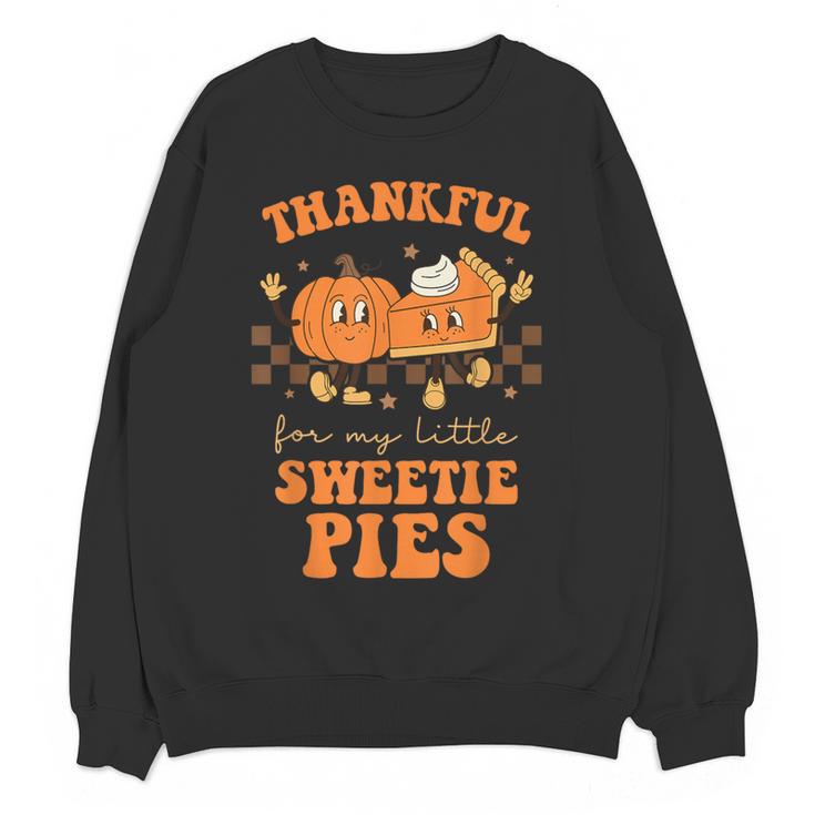 Cute Thanksgiving Teacher Thankful For My Sweetie Pies Mom Women Crewneck Sweatshirt, novelty gifts, funny gifts Cute Thanksgiving Teacher Thankful For My Sweetie Pies Mom Women Crewneck Sweatshirt, novelty gifts, funny gifts