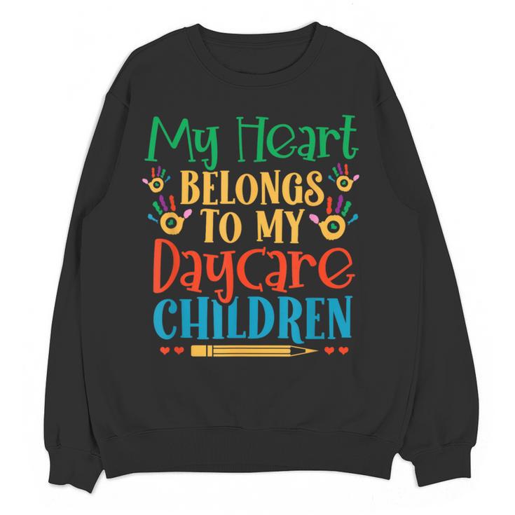Daycare Children Childcare Provider Teacher PreK Nursery Women Crewneck Sweatshirt, novelty gifts, funny gifts Daycare Children Childcare Provider Teacher PreK Nursery Women Crewneck Sweatshirt, novelty gifts, funny gifts