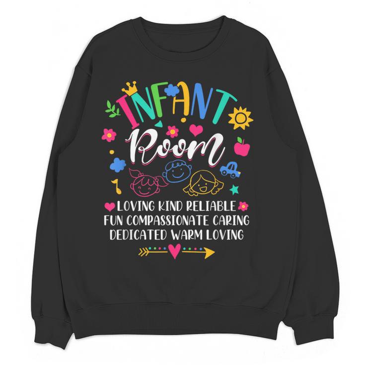 Daycare Provider Loving Kind Reliable Infant Room Teacher Women Crewneck Sweatshirt, novelty gifts, funny gifts Daycare Provider Loving Kind Reliable Infant Room Teacher Women Crewneck Sweatshirt, novelty gifts, funny gifts