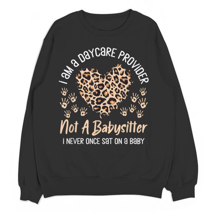 Daycare Provider Teacher Childcare Worker Leopard Heart Fun Women Crewneck Sweatshirt, novelty gifts, funny gifts Daycare Provider Teacher Childcare Worker Leopard Heart Fun Women Crewneck Sweatshirt, novelty gifts, funny gifts