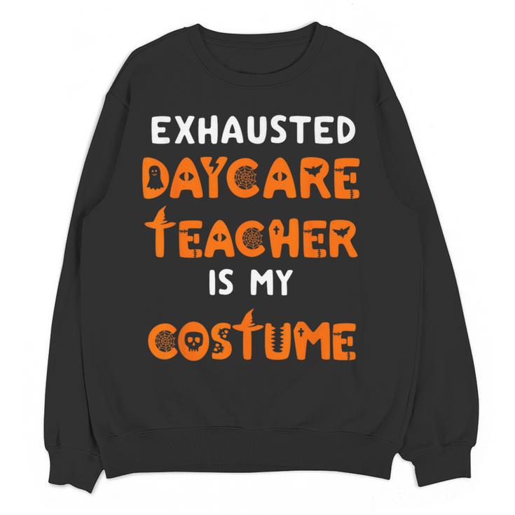 Daycare Teacher Halloween Costume Tired Day Care Shirt Women Crewneck Sweatshirt, novelty gifts, funny gifts Daycare Teacher Halloween Costume Tired Day Care Shirt Women Crewneck Sweatshirt, novelty gifts, funny gifts