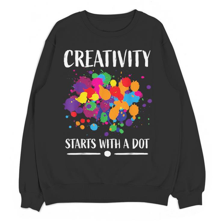 Dot Day Shirt Women Men Kids Girls Boys Teacher 2024 Dot Day Women Crewneck Sweatshirt, novelty gifts, funny gifts
