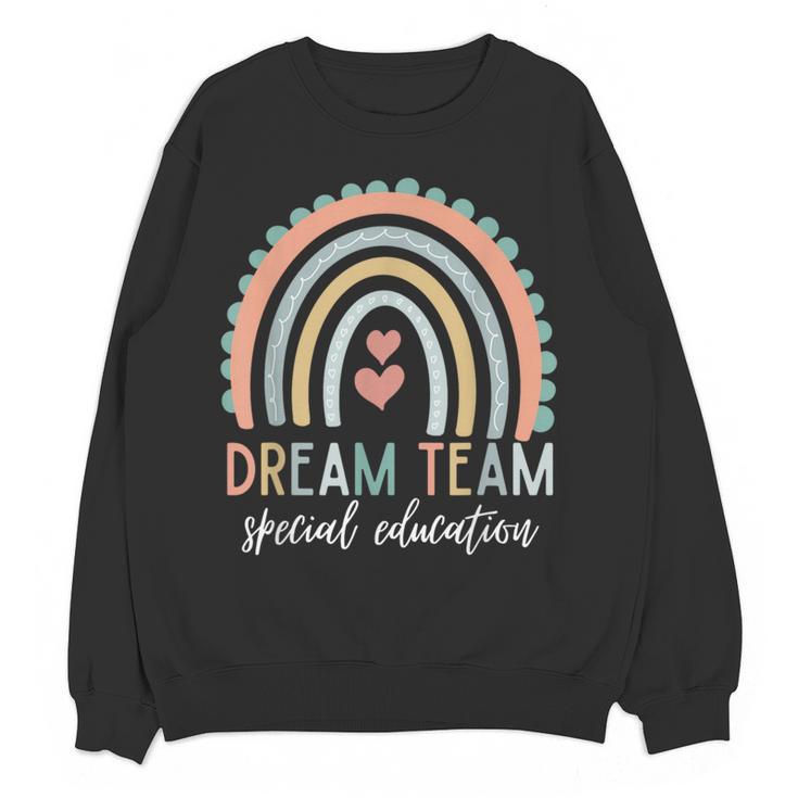 Dream Team Special Education Teacher ED SPED Squad Rainbow Women Crewneck Sweatshirt, novelty gifts, funny gifts Dream Team Special Education Teacher ED SPED Squad Rainbow Women Crewneck Sweatshirt, novelty gifts, funny gifts