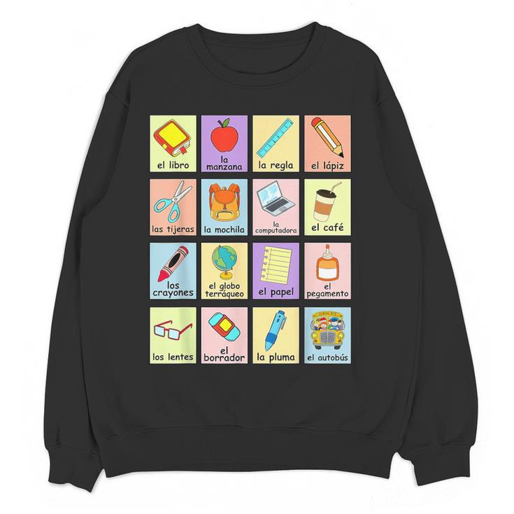 Dual Language Crew Bilingual Spanish Teacher Back To School For Men Women Women Crewneck Sweatshirt, novelty gifts, funny gifts Dual Language Crew Bilingual Spanish Teacher Back To School For Men Women Women Crewneck Sweatshirt, novelty gifts, funny gifts