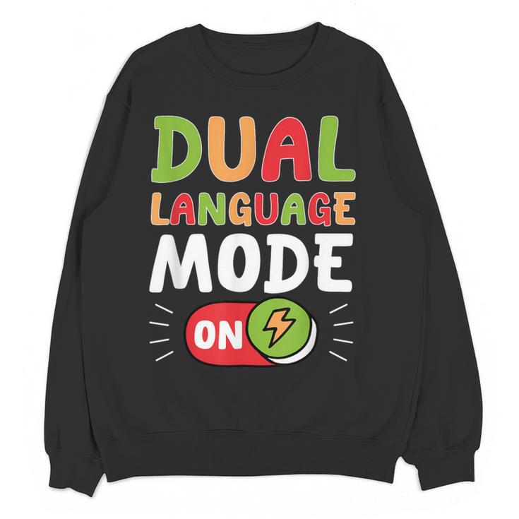 Dual Language Teacher Bilingual Teacher Women Crewneck Sweatshirt, novelty gifts, funny gifts