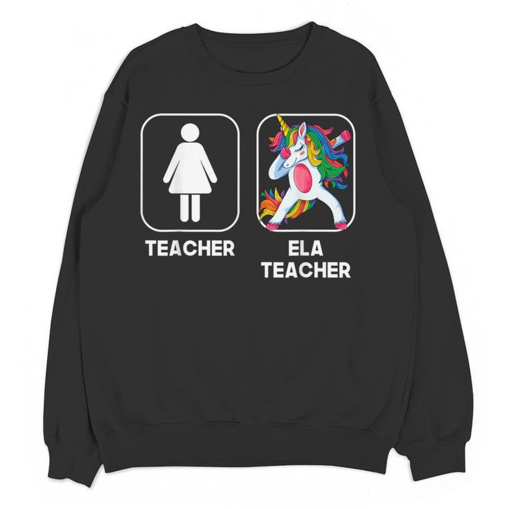 ELA Teacher Dabbing Unicorn Teacher Women Women Crewneck Sweatshirt, novelty gifts, funny gifts ELA Teacher Dabbing Unicorn Teacher Women Women Crewneck Sweatshirt, novelty gifts, funny gifts
