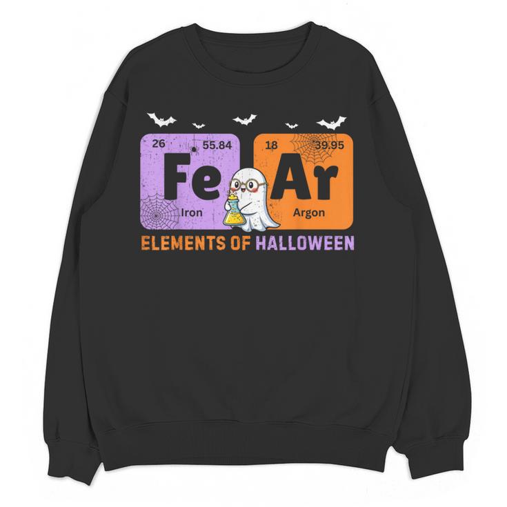 Elements Of Halloween Fear Periodically Chemistry Teacher Women Crewneck Sweatshirt, novelty gifts, funny gifts Elements Of Halloween Fear Periodically Chemistry Teacher Women Crewneck Sweatshirt, novelty gifts, funny gifts