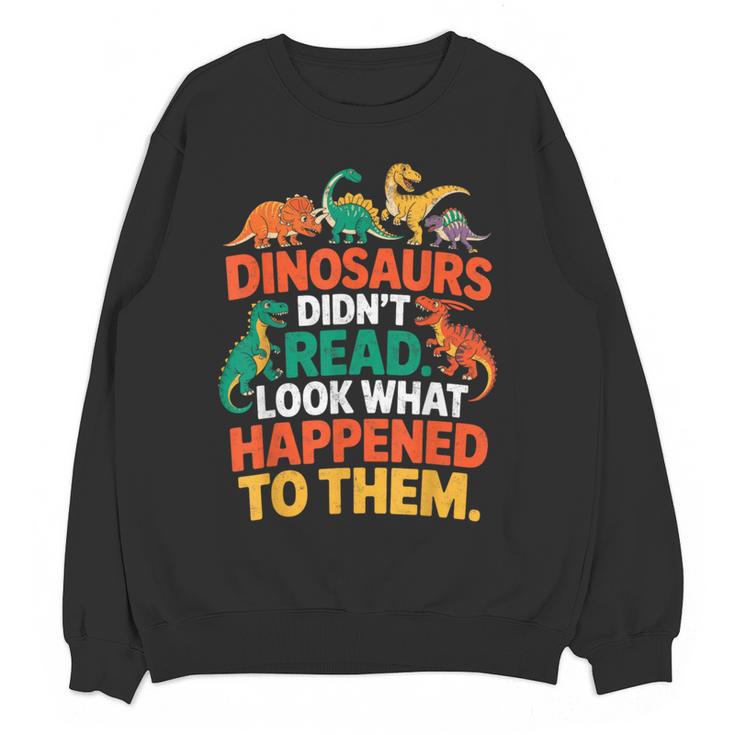 English Teacher Dinosaurs Didn’t Read What Happened To Them Women Crewneck Sweatshirt, novelty gifts, funny gifts English Teacher Dinosaurs Didn’t Read What Happened To Them Women Crewneck Sweatshirt, novelty gifts, funny gifts