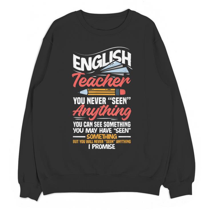 English Teacher Women Crewneck Sweatshirt, novelty gifts, funny gifts