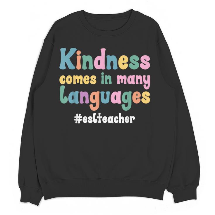 ESL Teacher English As A Second Language Teacher Women Crewneck Sweatshirt, novelty gifts, funny gifts