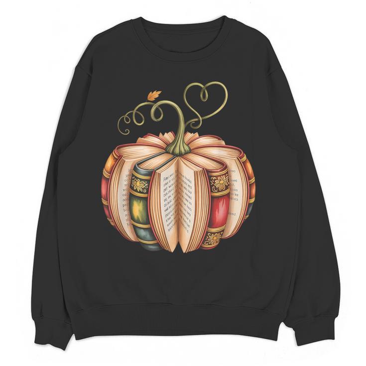 Fall Book Pumpkin Fall Librarians Bookworm Teachers Students Women Crewneck Sweatshirt, novelty gifts, funny gifts Fall Book Pumpkin Fall Librarians Bookworm Teachers Students Women Crewneck Sweatshirt, novelty gifts, funny gifts
