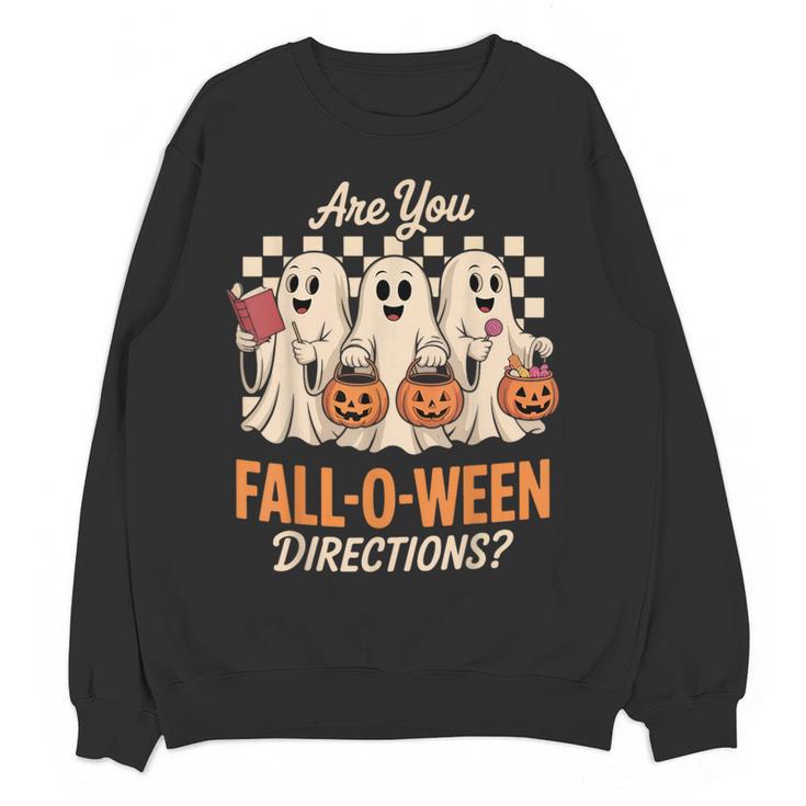 Are You Fall O Ween Directions Teacher Halloween Boo Ghost Women Crewneck Sweatshirt, novelty gifts, funny gifts Are You Fall O Ween Directions Teacher Halloween Boo Ghost Women Crewneck Sweatshirt, novelty gifts, funny gifts