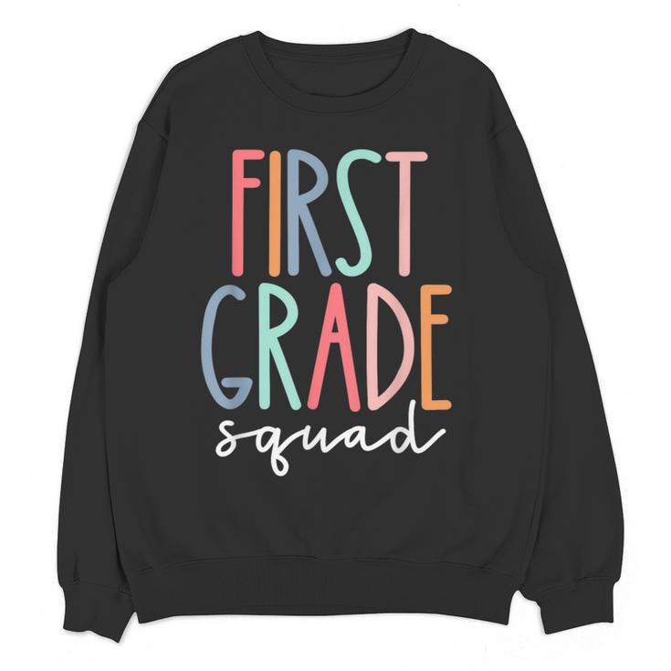 First Grade Squad 1st Grade Teacher Crew Back To School Team Women Crewneck Sweatshirt, novelty gifts, funny gifts First Grade Squad 1st Grade Teacher Crew Back To School Team Women Crewneck Sweatshirt, novelty gifts, funny gifts
