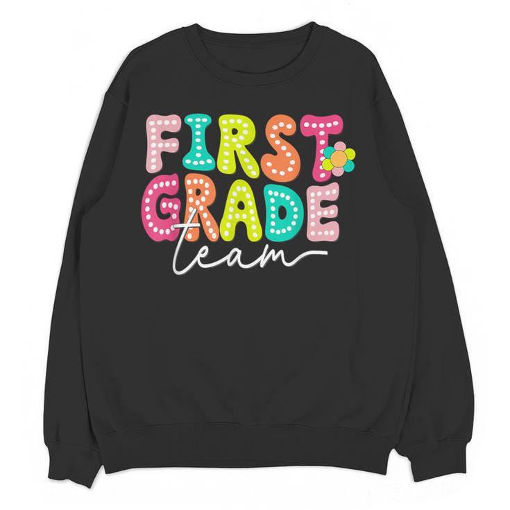 First Grade Team Teacher Back To School 1st Grade Squad Kids Women Crewneck Sweatshirt, novelty gifts, funny gifts First Grade Team Teacher Back To School 1st Grade Squad Kids Women Crewneck Sweatshirt, novelty gifts, funny gifts