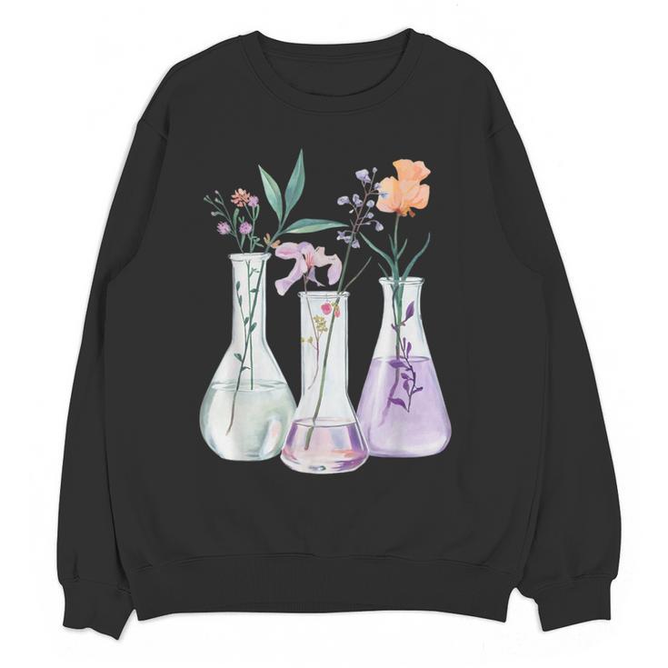 Flowers Test Tube Chemistry Student Science Teacher Women Women Crewneck Sweatshirt, novelty gifts, funny gifts Flowers Test Tube Chemistry Student Science Teacher Women Women Crewneck Sweatshirt, novelty gifts, funny gifts