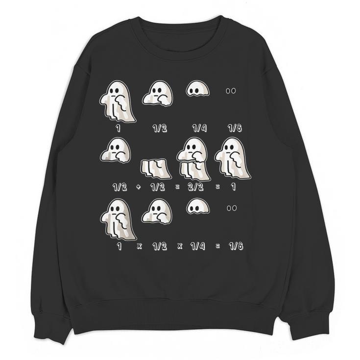 Fractions Math Teacher Ghost Math Halloween Humorous Women Crewneck Sweatshirt, novelty gifts, funny gifts Fractions Math Teacher Ghost Math Halloween Humorous Women Crewneck Sweatshirt, novelty gifts, funny gifts