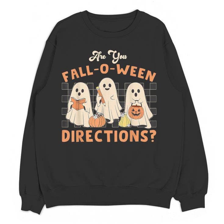 Ghost Are You Fall-O-Ween Directions Teacher Halloween Women Crewneck Sweatshirt, novelty gifts, funny gifts Ghost Are You Fall-O-Ween Directions Teacher Halloween Women Crewneck Sweatshirt, novelty gifts, funny gifts