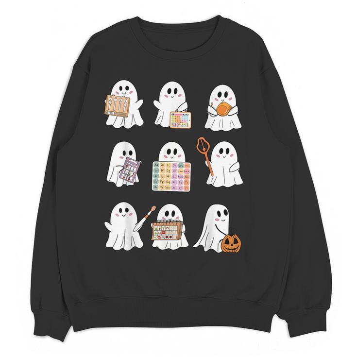 Ghost Speech Therapy Teacher Spooky Season Halloween Women Crewneck Sweatshirt, novelty gifts, funny gifts Ghost Speech Therapy Teacher Spooky Season Halloween Women Crewneck Sweatshirt, novelty gifts, funny gifts