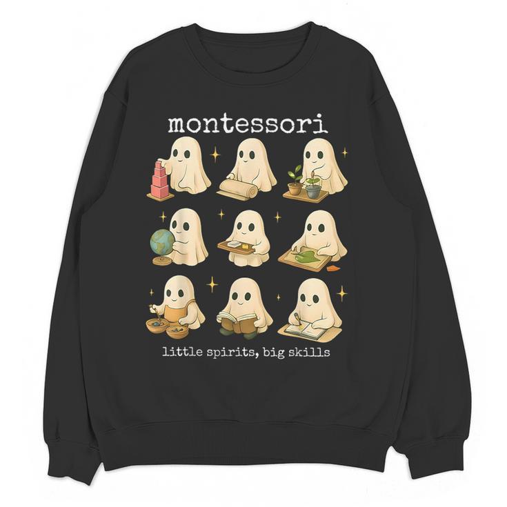 Ghosts Halloween Montessori Teacher Educator Costume Women Crewneck Sweatshirt, novelty gifts, funny gifts Ghosts Halloween Montessori Teacher Educator Costume Women Crewneck Sweatshirt, novelty gifts, funny gifts