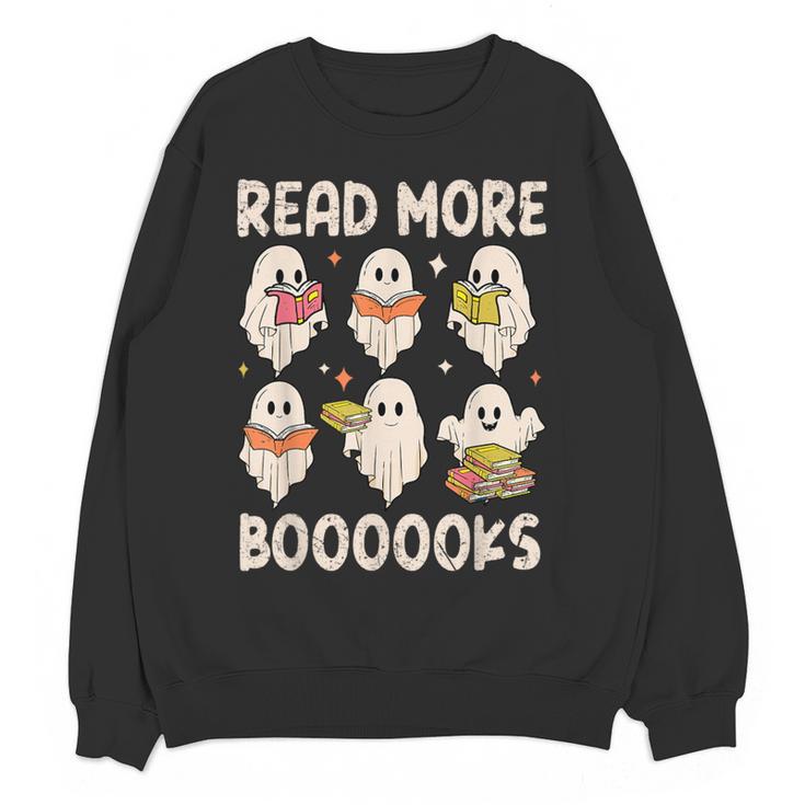 Groovy Halloween Ghost Read More Boooooks Librarian Teacher For Men Women Kids Women Crewneck Sweatshirt, novelty gifts, funny gifts Groovy Halloween Ghost Read More Boooooks Librarian Teacher For Men Women Kids Women Crewneck Sweatshirt, novelty gifts, funny gifts